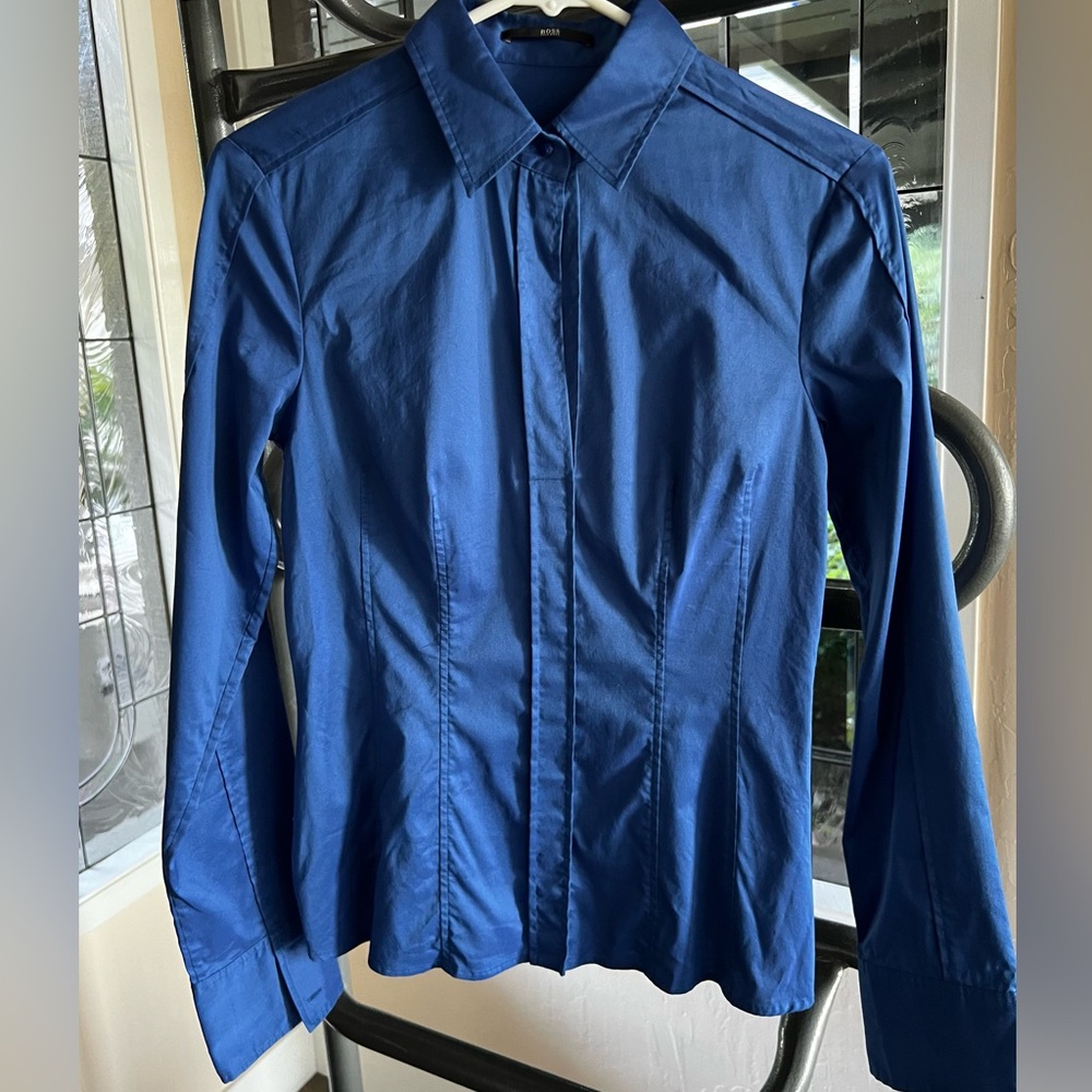 Size 4 Hugo Boss Bashina Side Zip Blouse